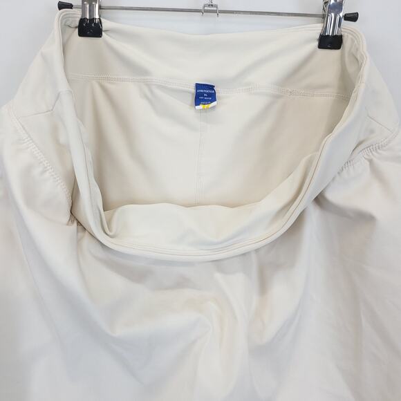 Old Navy Skort Stretch Tech Dry Quick Beige Zip Pockets Women XL Tennis Active - Picture 7 of 9